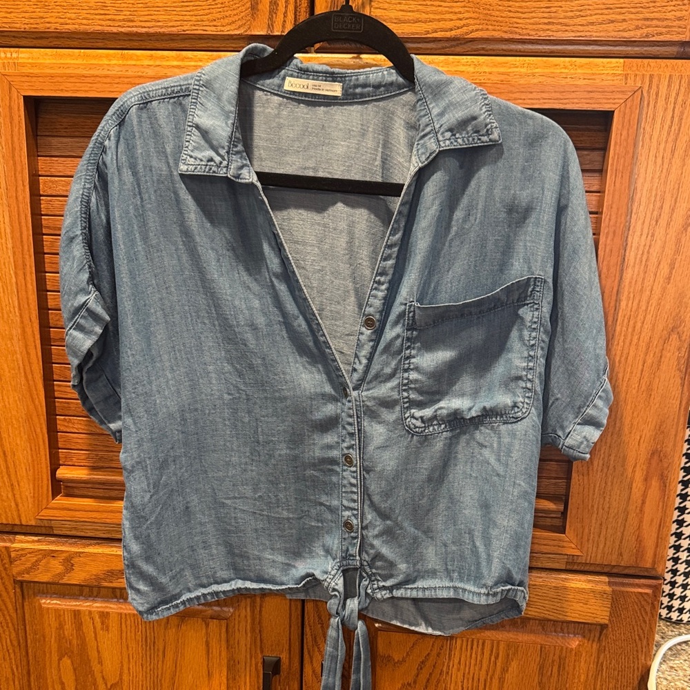 BE COOL Light Blue Denim Shirt